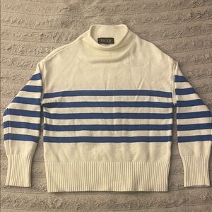 TRUTH White and Blue Striped Women’s Sweater